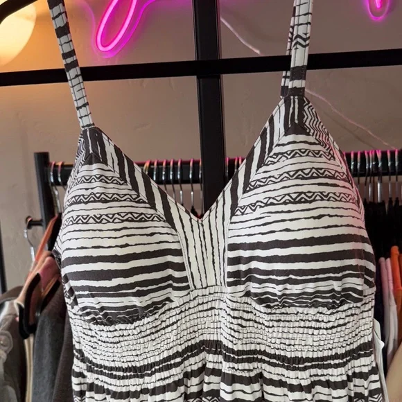 Athleta Brown and White Printed Bahia Midi Dress - Picture 4 of 8